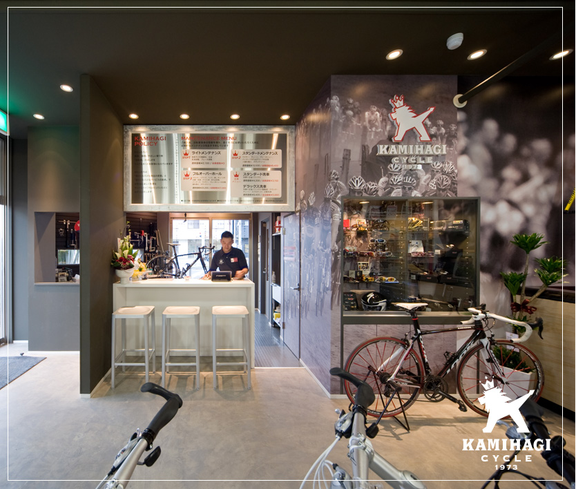 北名古屋市の「カミハギサイクル」｜自転車屋の店舗デザインは名古屋のボギーズ設計事務所